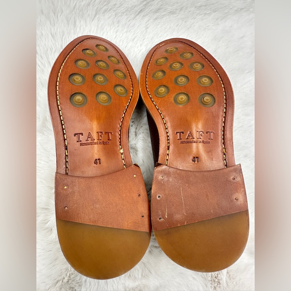 Taft The Rome shoe Cognac Brown Leather Dress Lace Up Oxford Shoes EU 41 US 8 - Picture 10 of 11